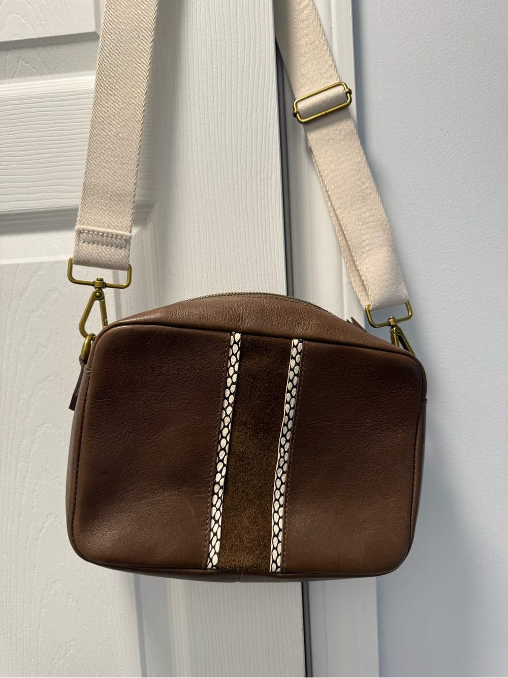 Madewell Dark Brown Leather and Suede Crossbody - Picture 3 of 6